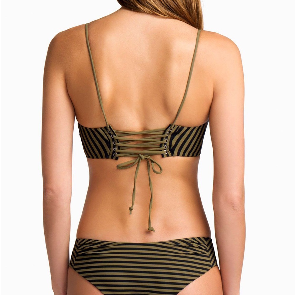 Boys + Arrows Jackson bralette top in Battlelines - S